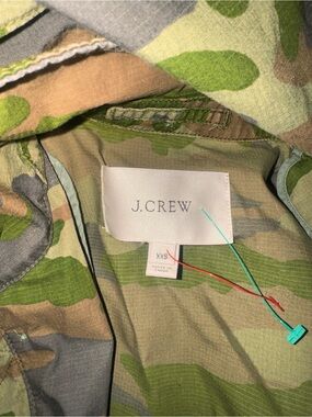 Kids J. Crew Camouflage Shirt Jacket in Green and Tan